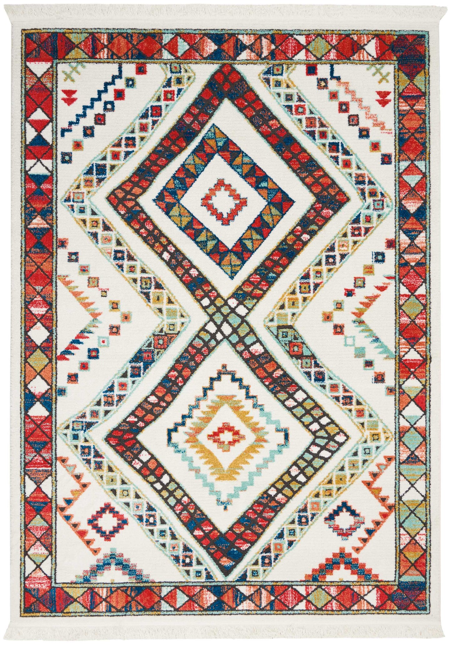 Nourison Home South Western NAV02 White Transitional Power-loomed Rug