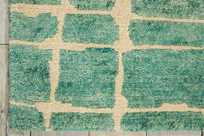 Nourison Home Tahoe Modern  Turqoise Green  Contemporary