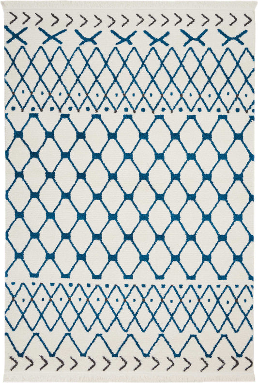 Nourison Home Kamala  White Blue  Contemporary