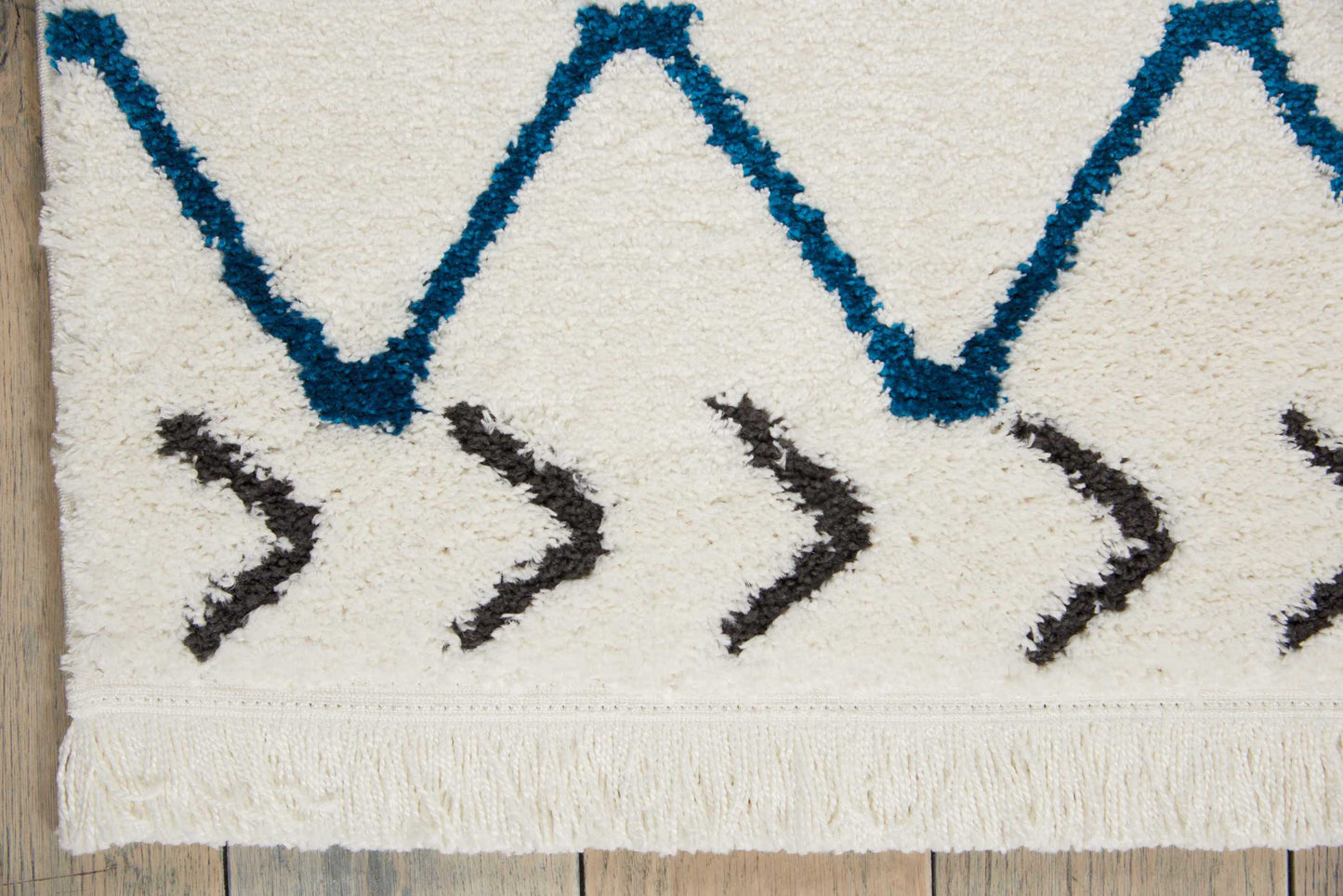 Nourison Home Kamala  White Blue  Contemporary