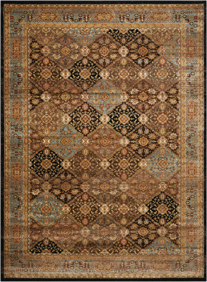 Nourison Home Delano  Black Blue  Traditional