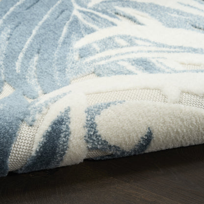 Nourison Home Aloha  Ivory Blue  Contemporary