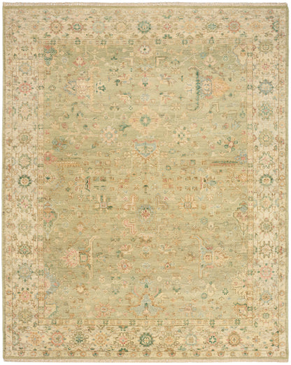 Nourison Home Heritage Vine HTV07 Green Traditional Hand Knotted Rug