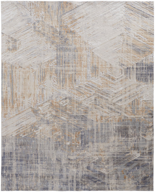 Feizy Laina 39G6F Gray Abstract Machine Woven Rug