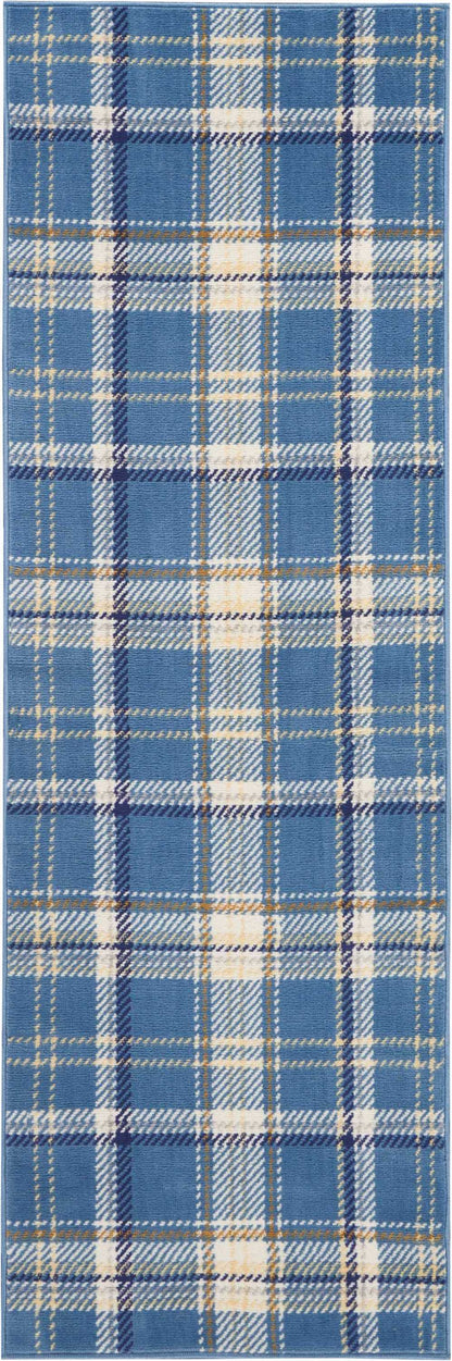 Nourison Home Grafix GRF03 Blue Contemporary Power-loomed Rug