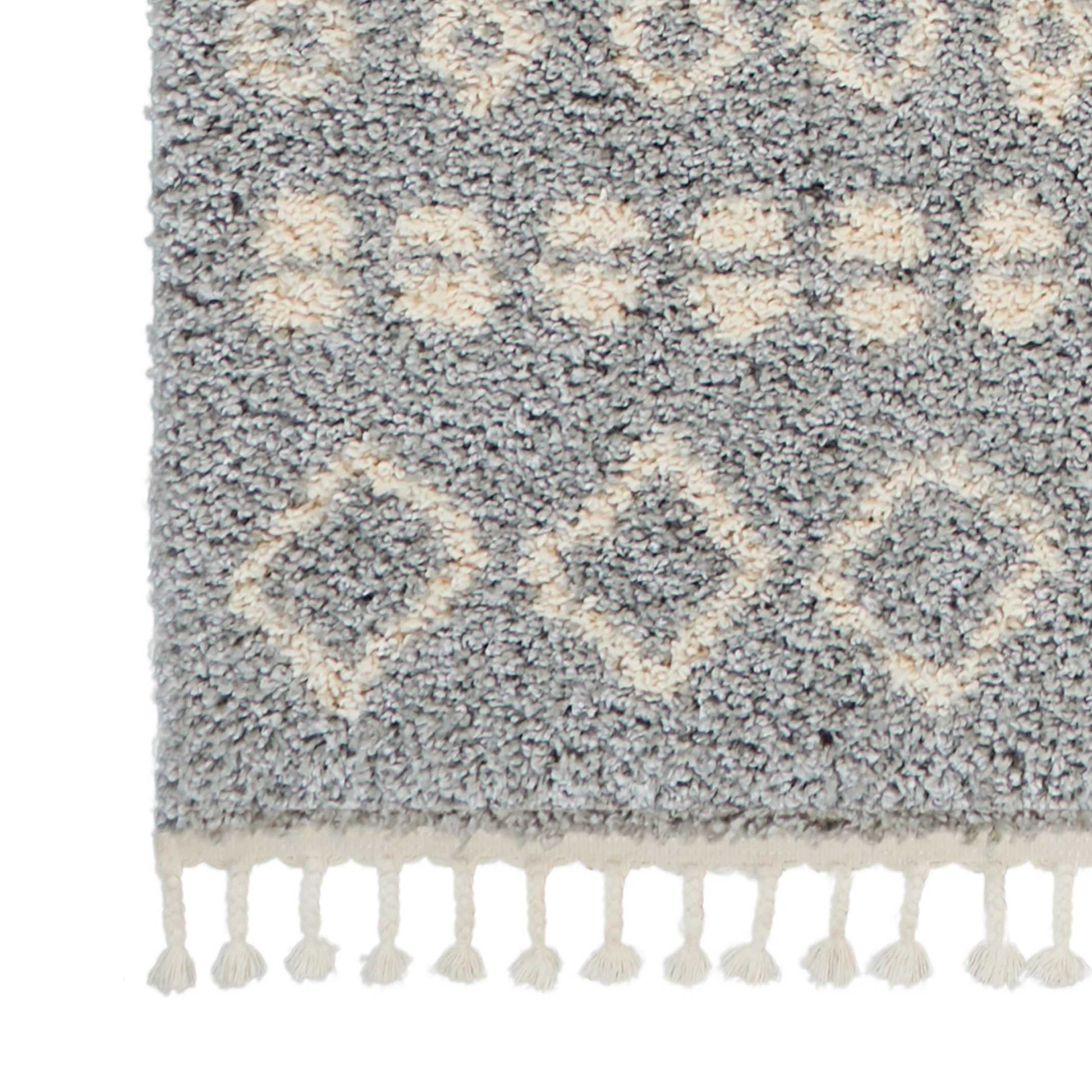 Nourison Home Moroccan Shag  Silver  Transitional