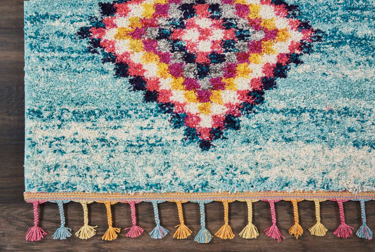 Nourison Home Nomad  Aqua  Transitional