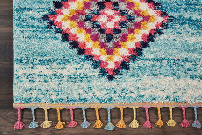 Nourison Home Nomad  Aqua  Transitional