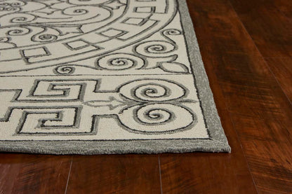 Kas Harbor 4246 Ivory Grey Indoor/Outdoor Hand Hooked Rug