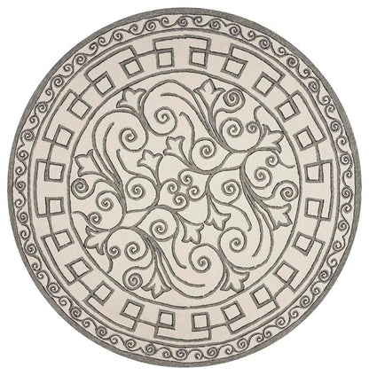 Kas Harbor 4246 Ivory Grey Indoor/Outdoor Hand Hooked Rug