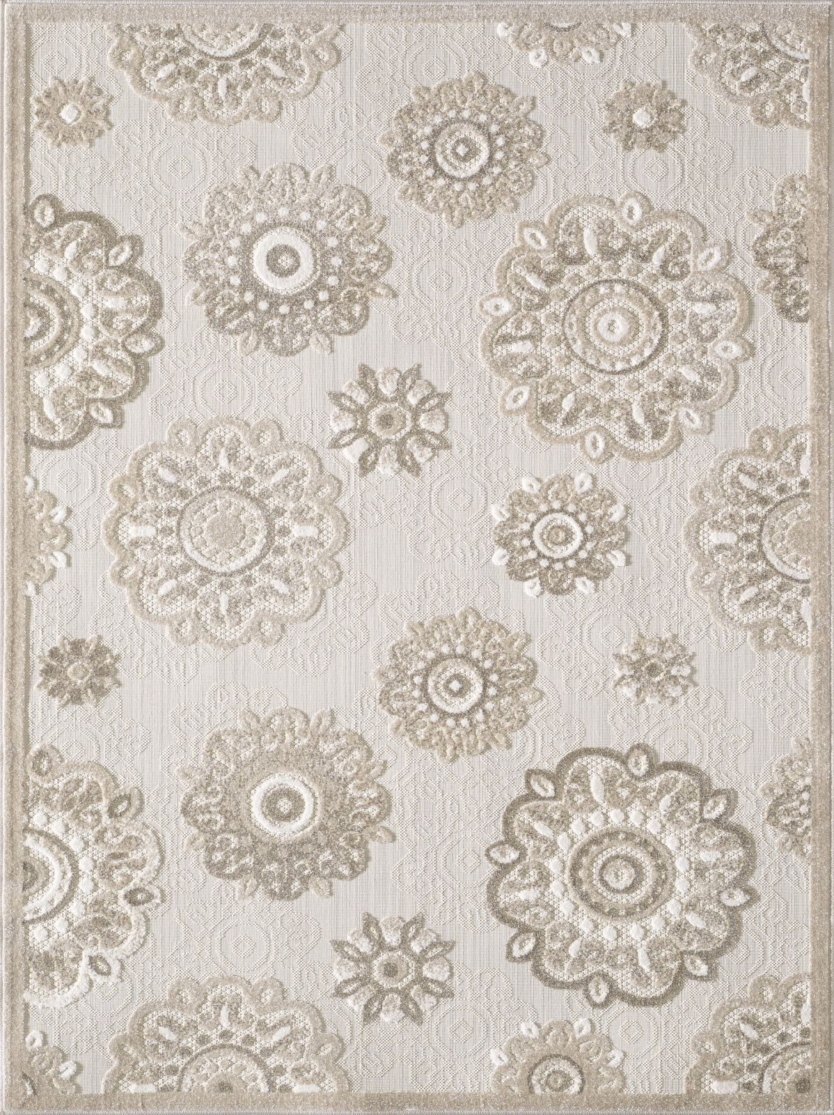 Kas Calla 6933 Taupe Indoor/Outdoor Machine Woven Rug