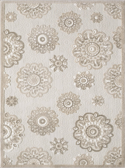 Kas Calla 6933 Taupe Indoor/Outdoor Machine Woven Rug
