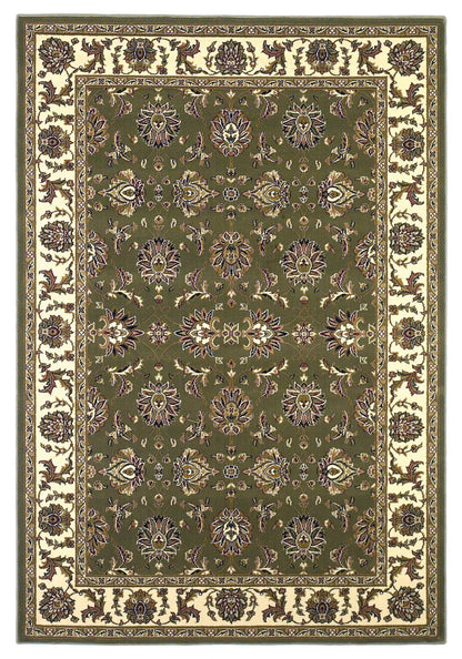 Kas Cambridge 7314 Green Ivory Traditional Machine Woven Rug