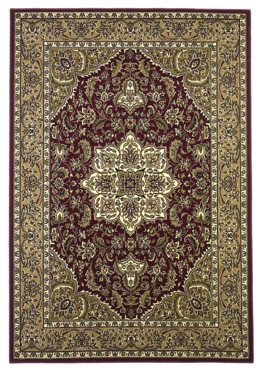 Kas Cambridge 7326 Red Beige Traditional Machine Woven Rug