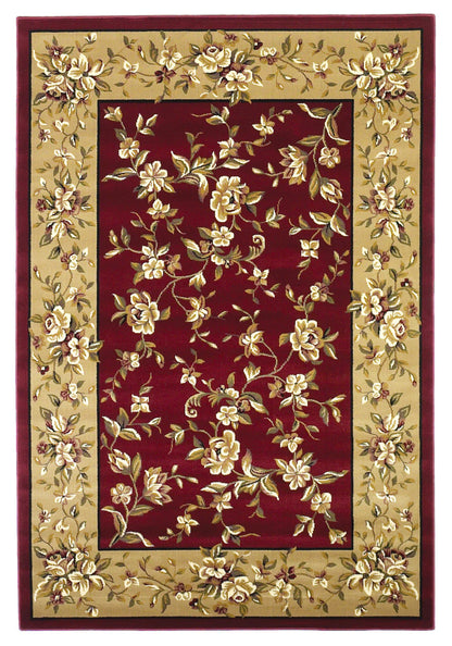 Kas Cambridge 7337 Red Beige Traditional Machine Woven Rug