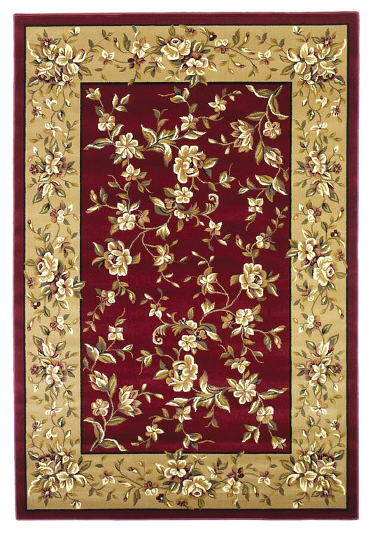 Kas Cambridge 7337 Red Beige Traditional Machine Woven Rug