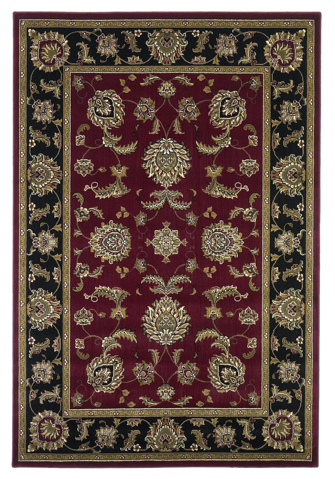 Kas Cambridge 7342 Red Black Traditional Machine Woven Rug