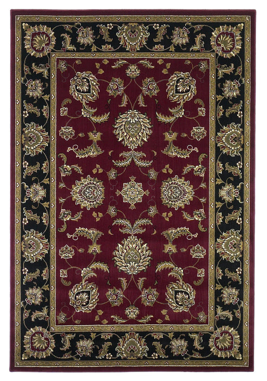 Kas Cambridge 7342 Red Black Traditional Machine Woven Rug
