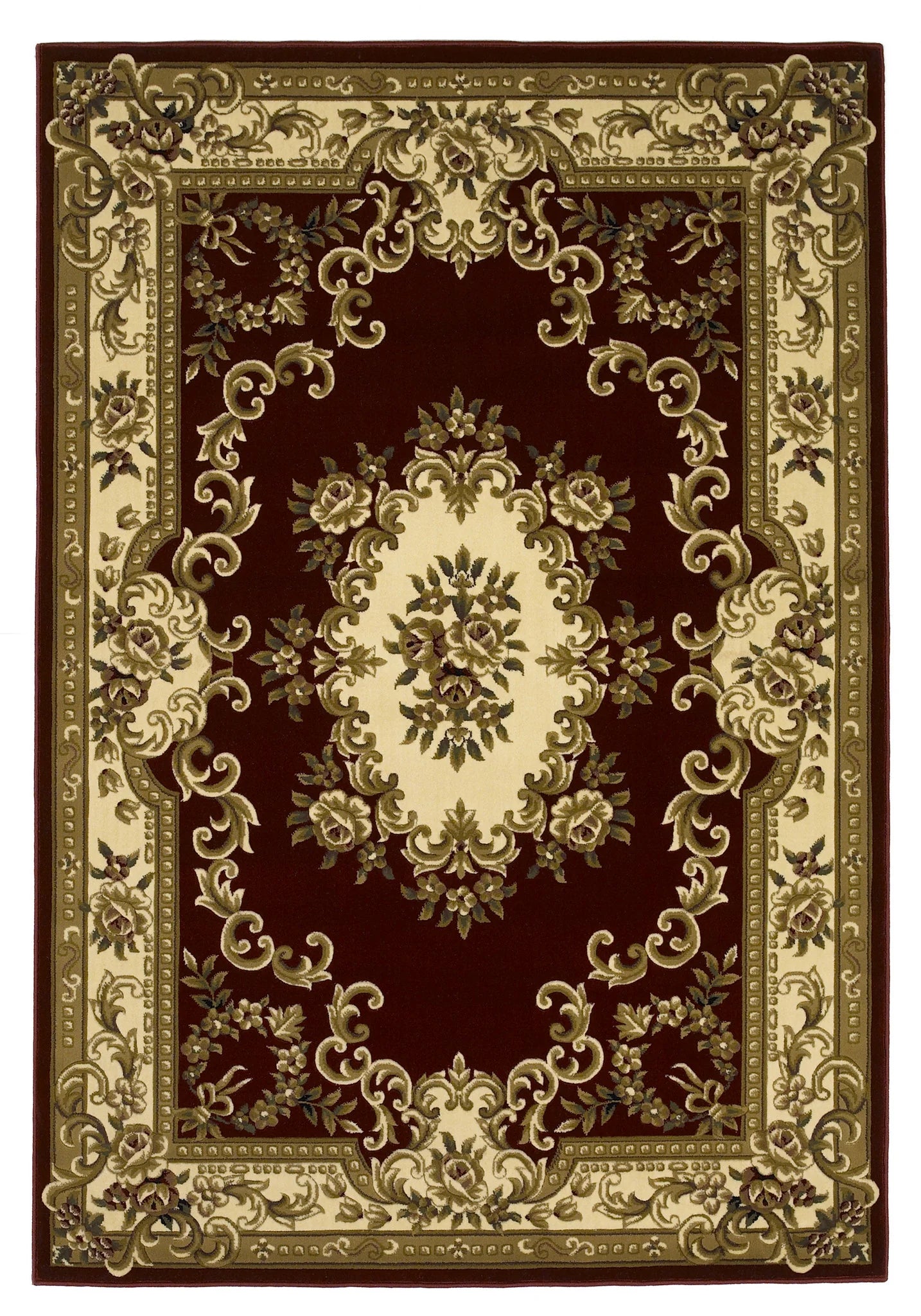 Kas Corinthian 5308 Red Ivory Traditional Machine Woven Rug