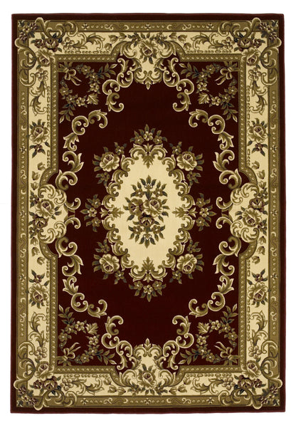 Kas Corinthian 5308 Red Ivory Traditional Machine Woven Rug