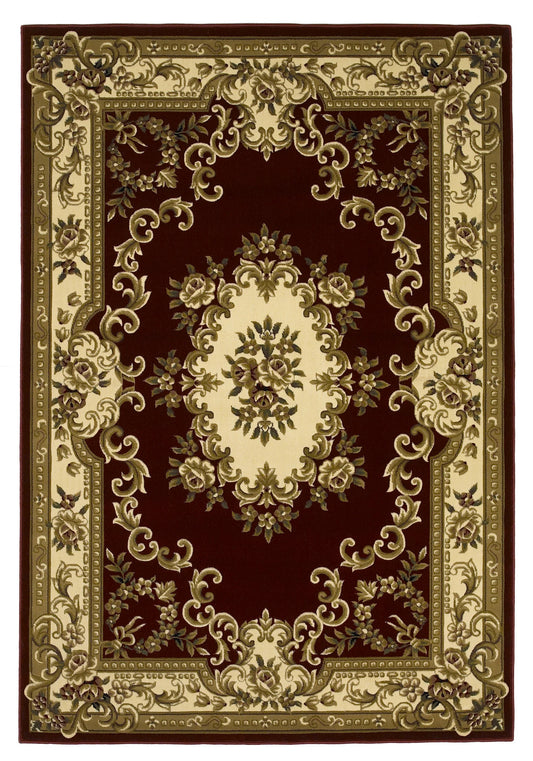 Kas Corinthian 5308 Red Ivory Traditional Machine Woven Rug
