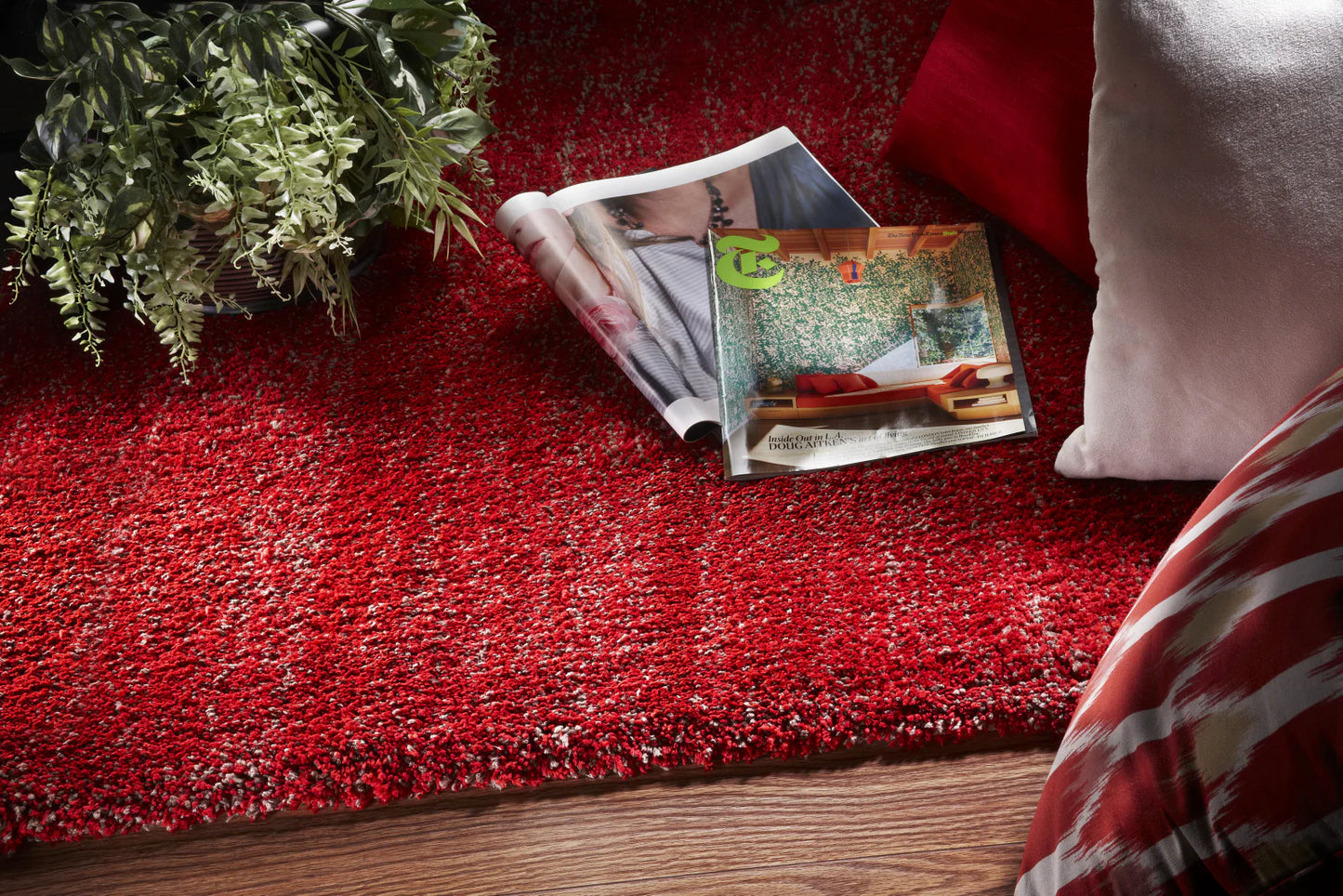 Kas Bliss 1584 Red Heather Casual Machine Made Rug