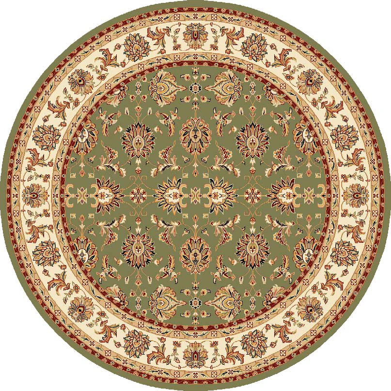 Kas Cambridge 7314 Green Ivory Traditional Machine Woven Rug