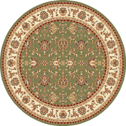Kas Cambridge 7314 Green Ivory Traditional Machine Woven Rug