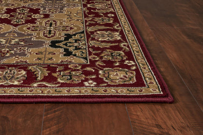 Kas Cambridge 7325 Red  Traditional Machine Woven Rug