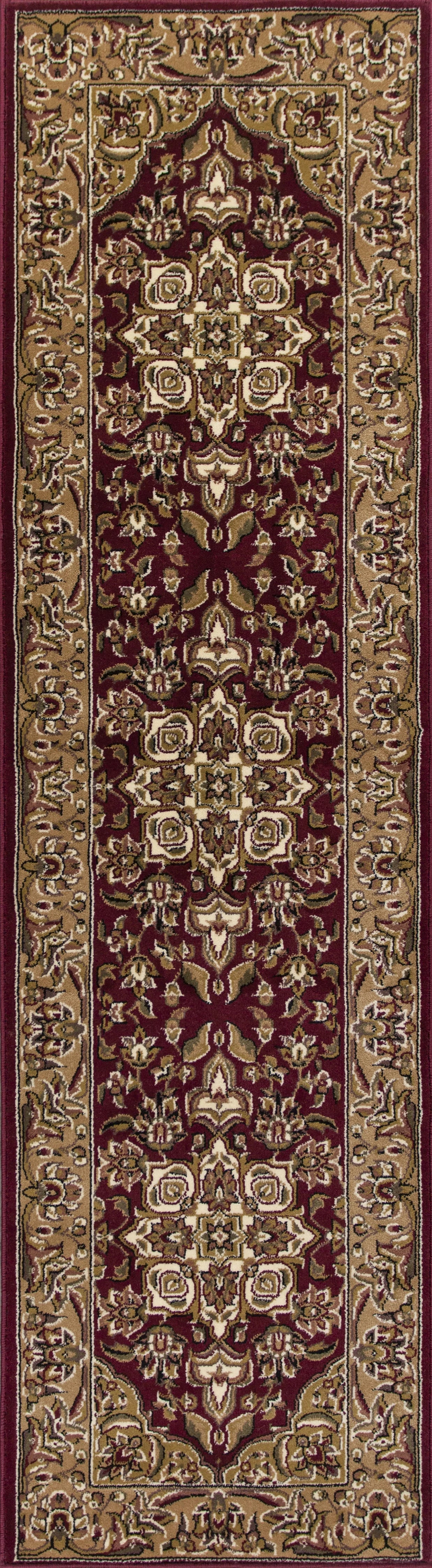 Kas Cambridge 7326 Red Beige Traditional Machine Woven Rug