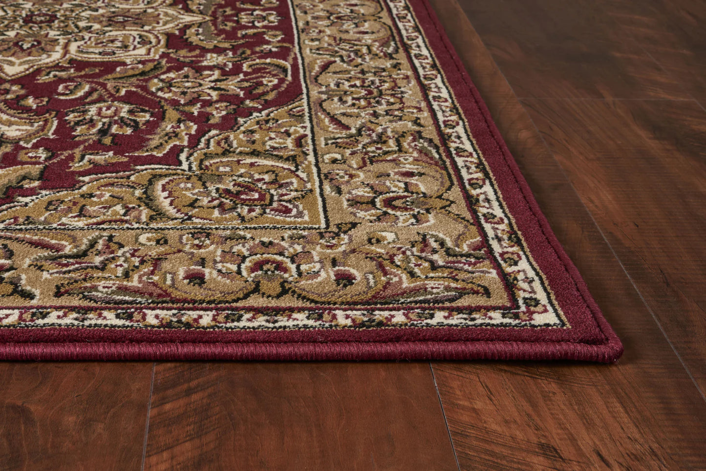 Kas Cambridge 7326 Red Beige Traditional Machine Woven Rug