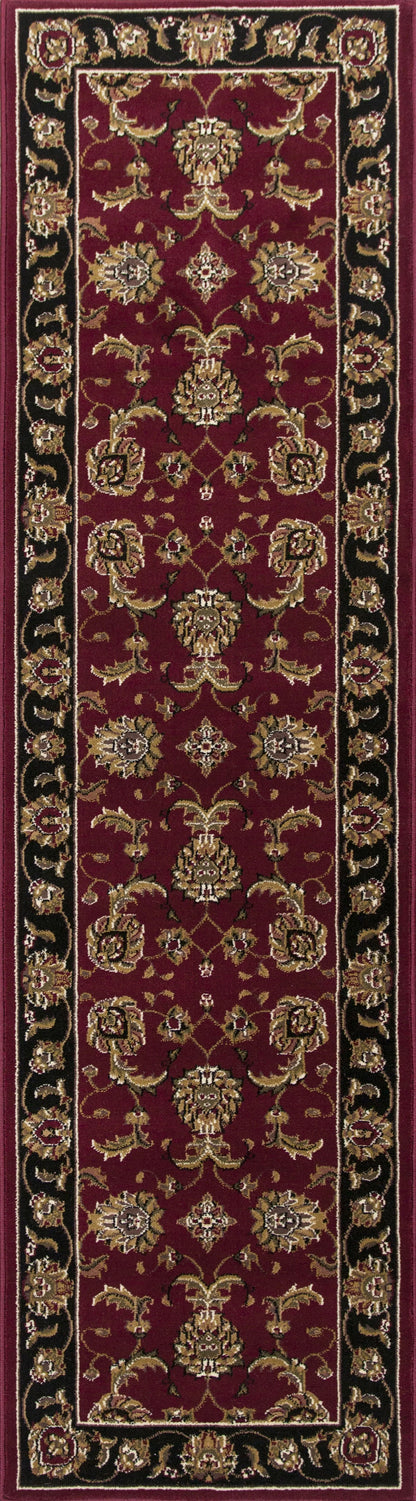 Kas Cambridge 7342 Red Black Traditional Machine Woven Rug