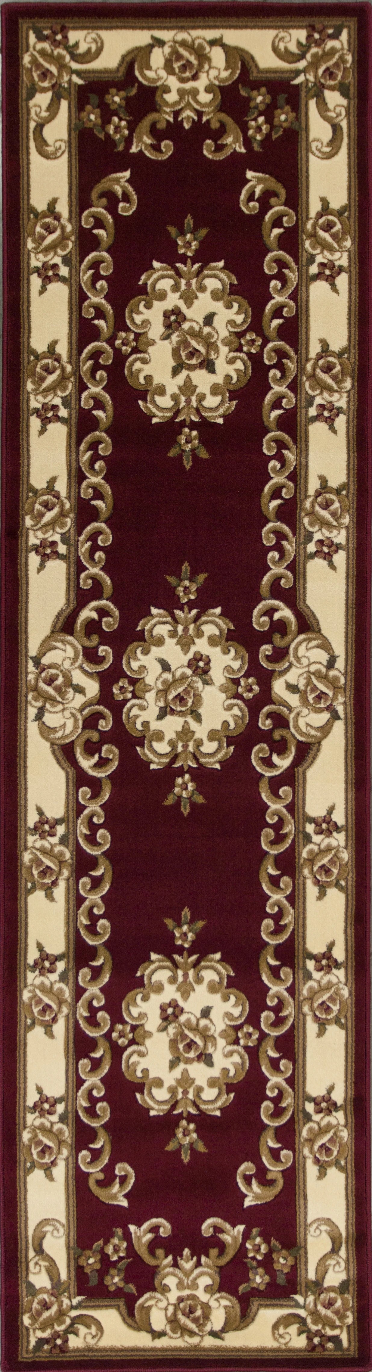 Kas Corinthian 5308 Red Ivory Traditional Machine Woven Rug
