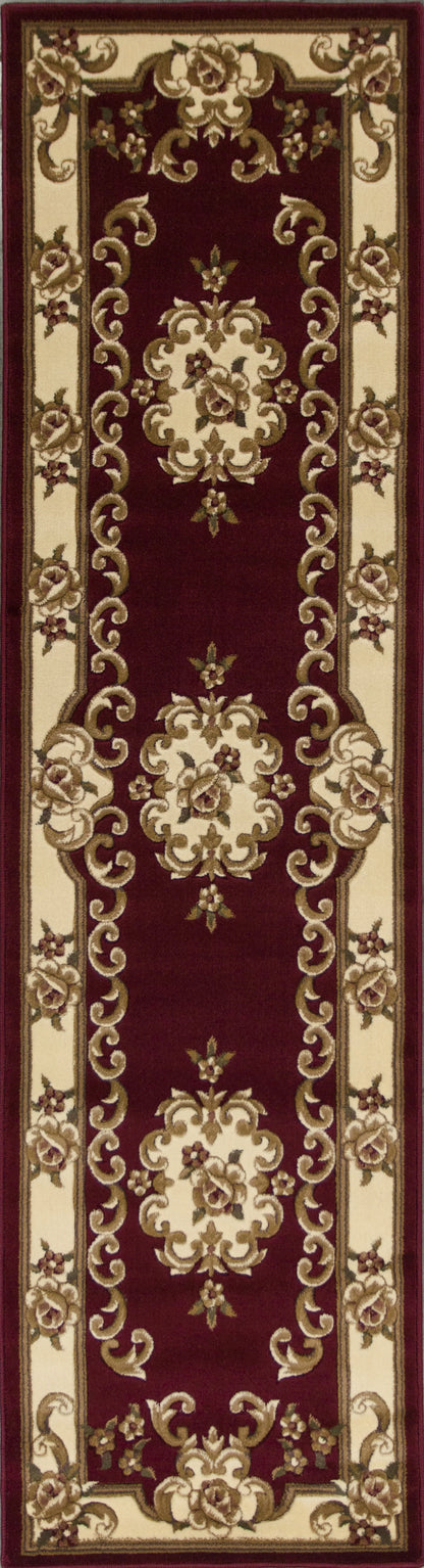 Kas Corinthian 5308 Red Ivory Traditional Machine Woven Rug