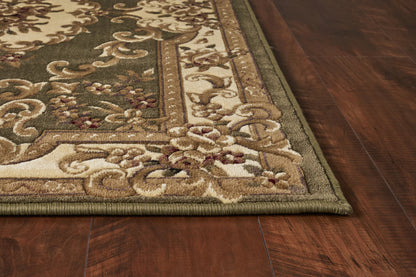 Kas Corinthian 5312 Green Ivory Traditional Machine Woven Rug