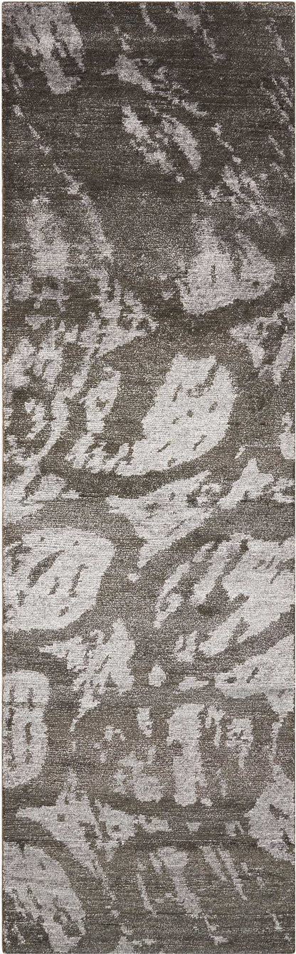 Nourison Home Silk Shadows SHA04 Coal Contemporary Hand Knotted Rug