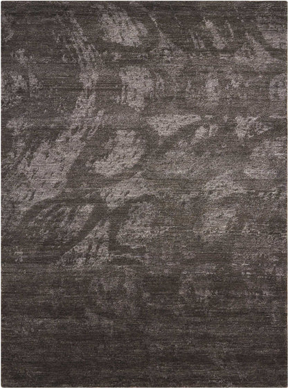 Nourison Home Silk Shadows SHA04 Coal Contemporary Hand Knotted Rug