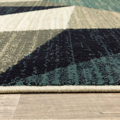 Oriental Weavers Evandale 9841B Grey Blue Casual Machinemade Rug