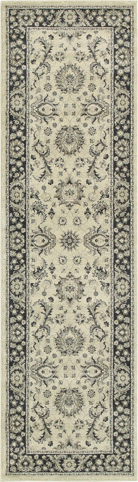 Oriental Weavers RICHMOND 117W3 Ivory Charcoal Traditional Power-Loomed Rug