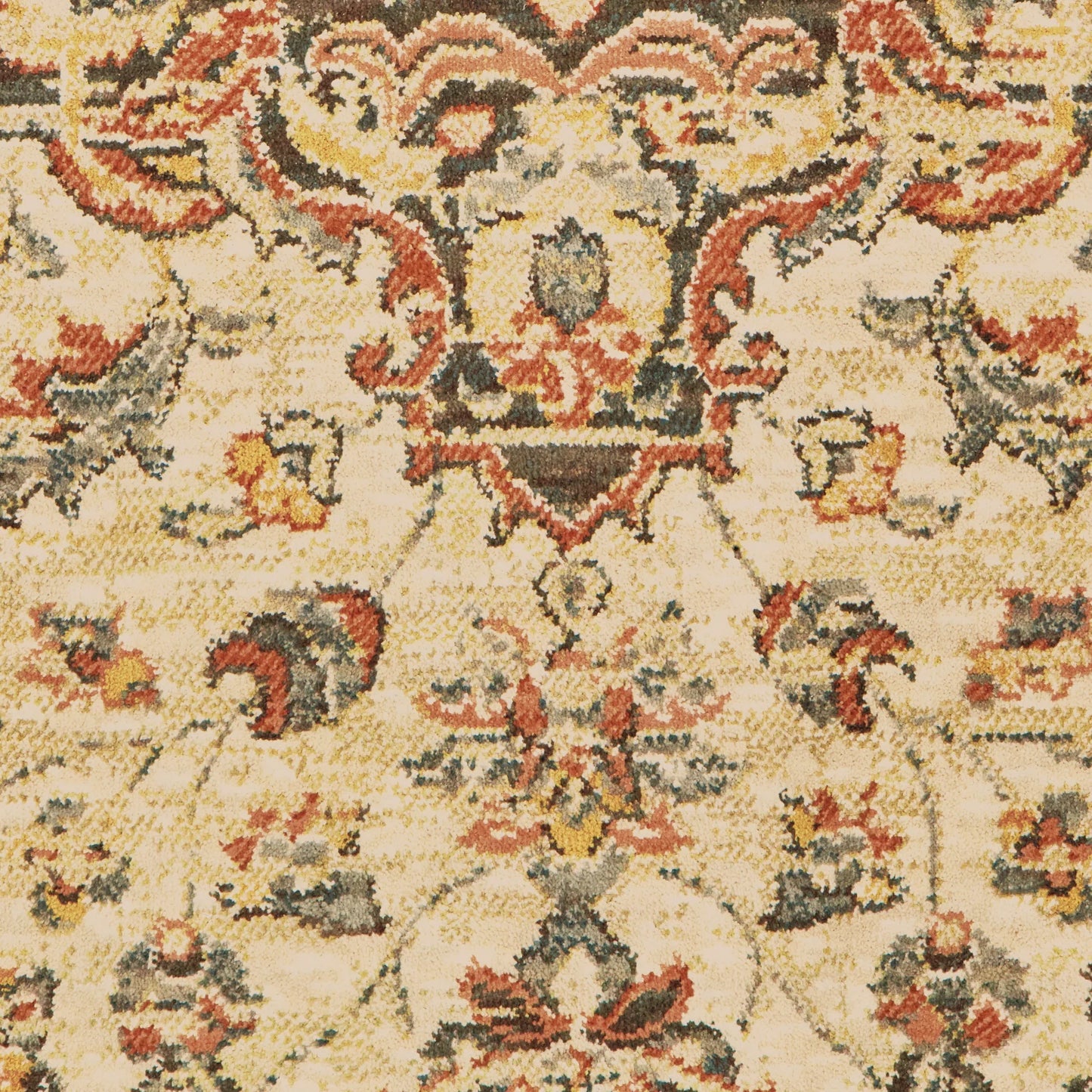 Oriental Weavers TOSCANA 9551A Ivory Orange Traditional Power-Loomed Rug