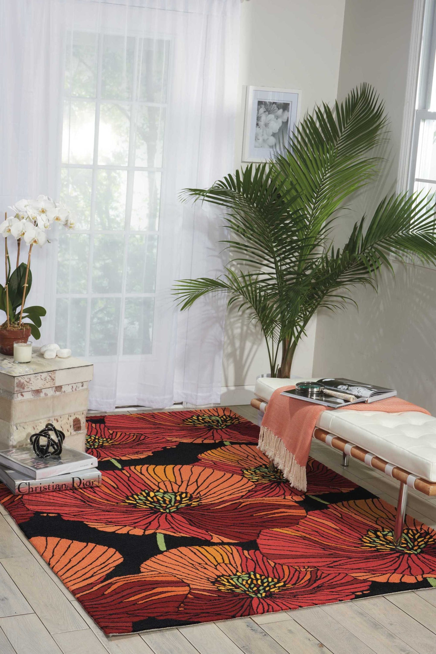 Nourison Home Fantasy  Black  Contemporary