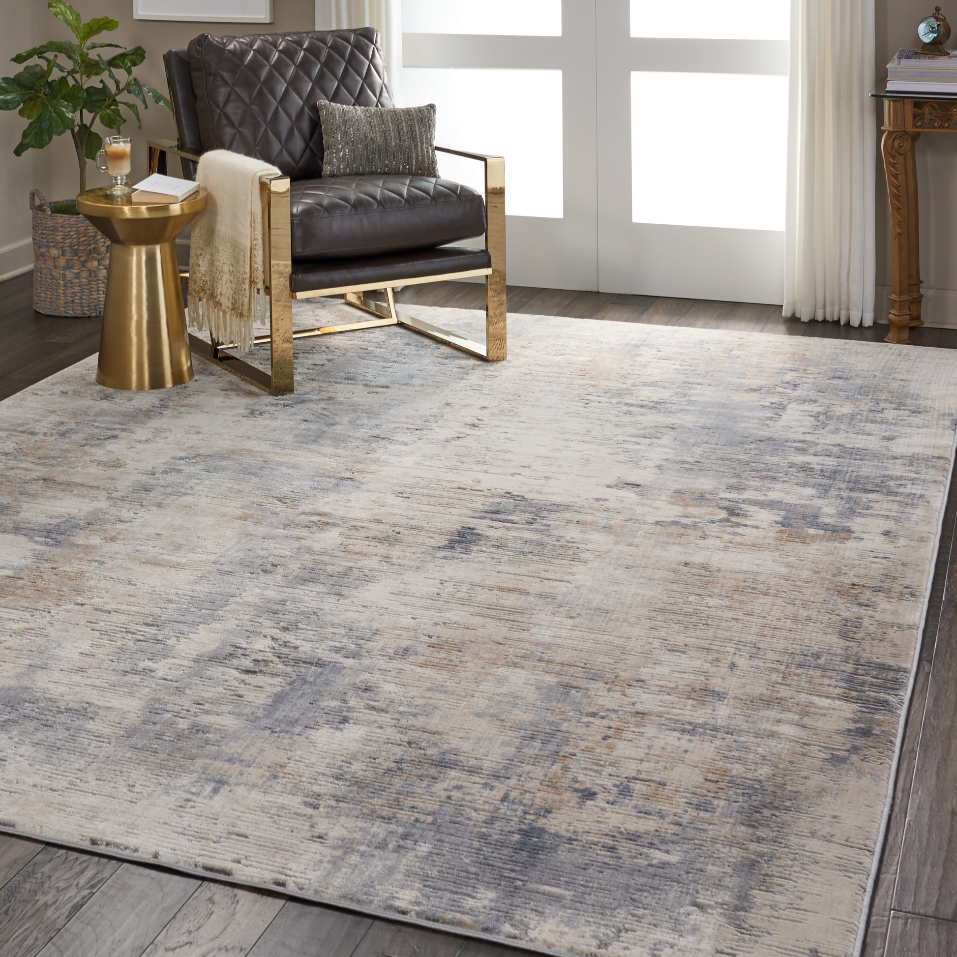 Nourison Home Rustic Textures  Beige Grey  Contemporary