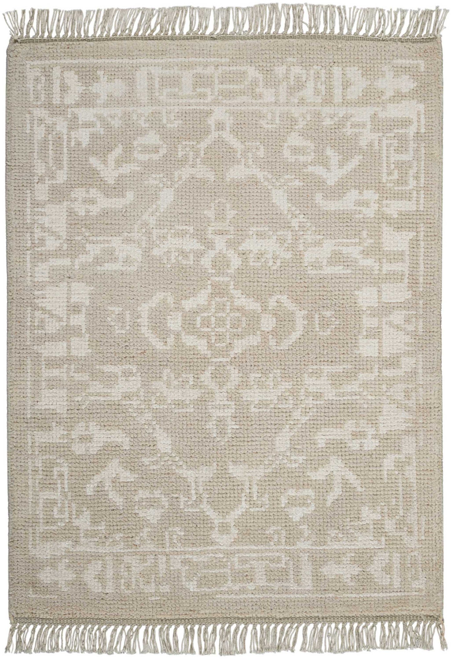 Nourison Home Elan ELN02 Light Grey Traditional Knotted Rug