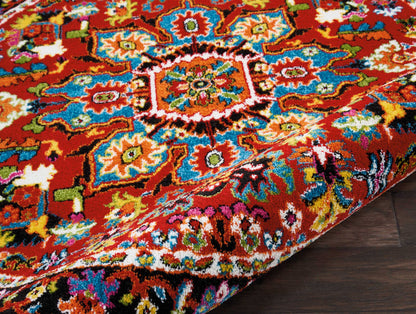 Nourison Home Oakdale  Red  Traditional