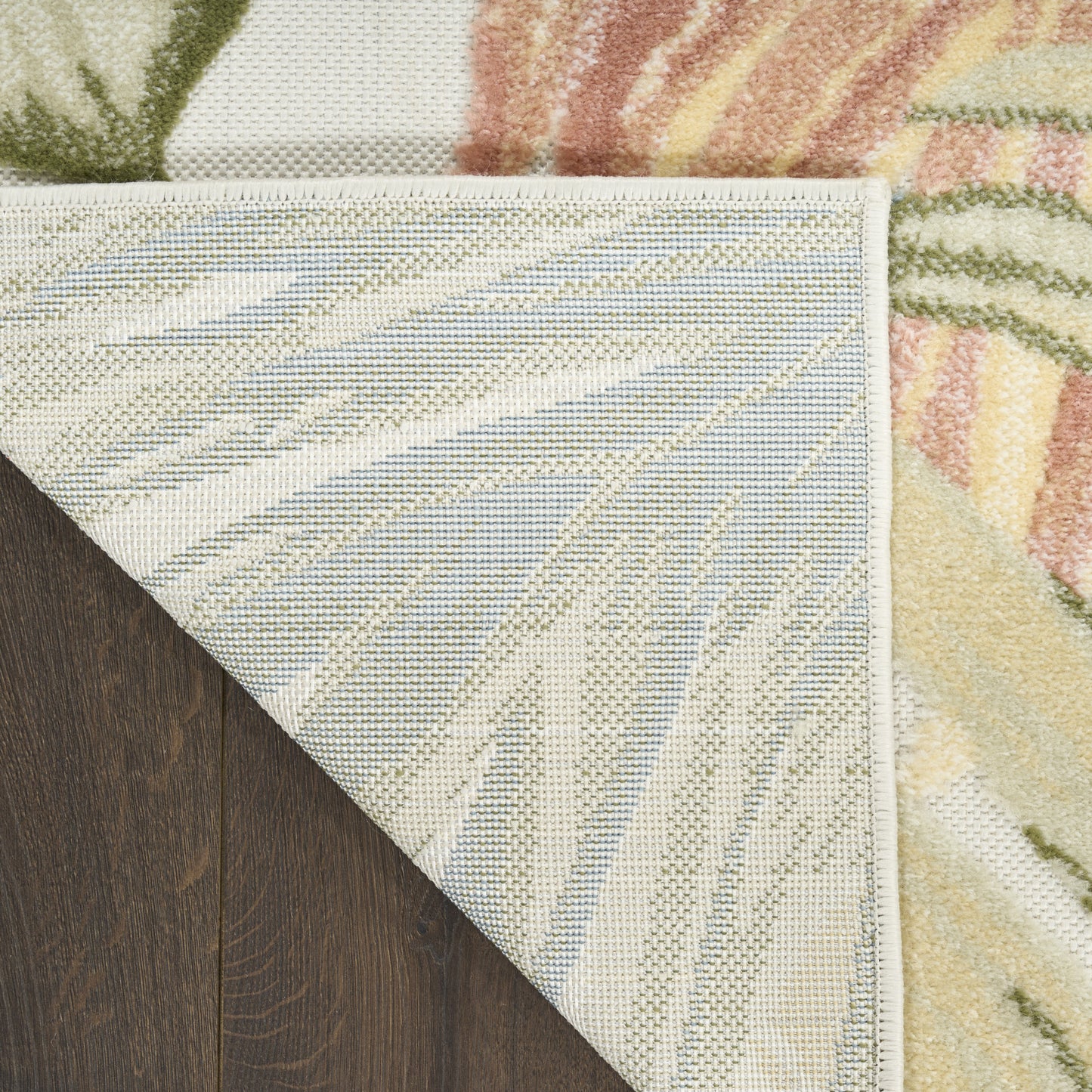 Nourison Home Aloha  Ivory Green  Contemporary