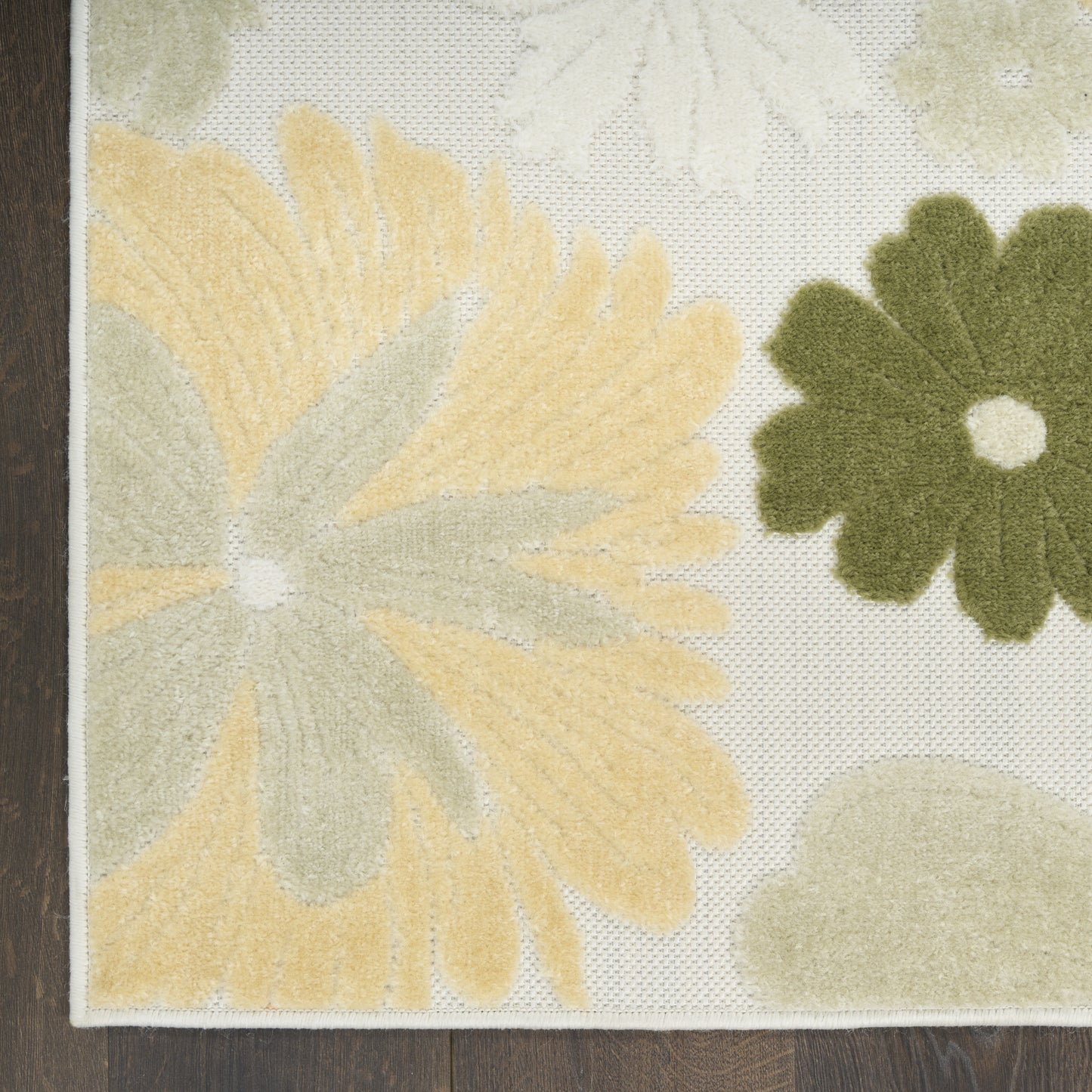 Nourison Home Aloha  Ivory Green  Contemporary