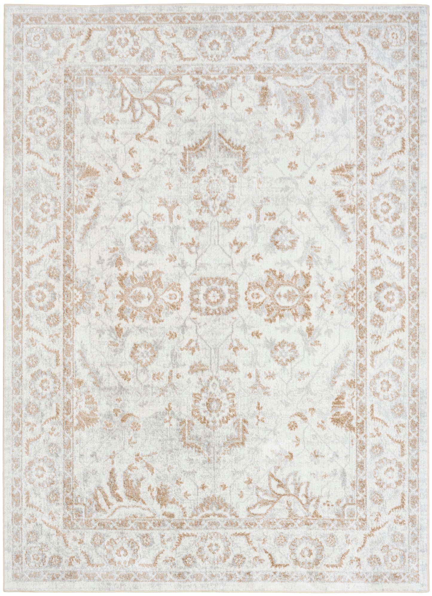 Nourison Home Astra Machine Washable ASW20 Grey Traditional Power-loomed Rug