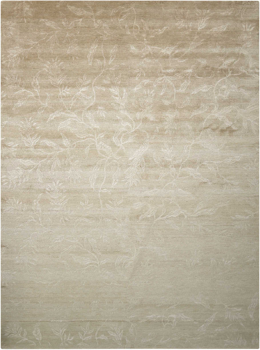 Nourison Home Silk Shadows SHA01 Light Green Contemporary Hand Knotted Rug