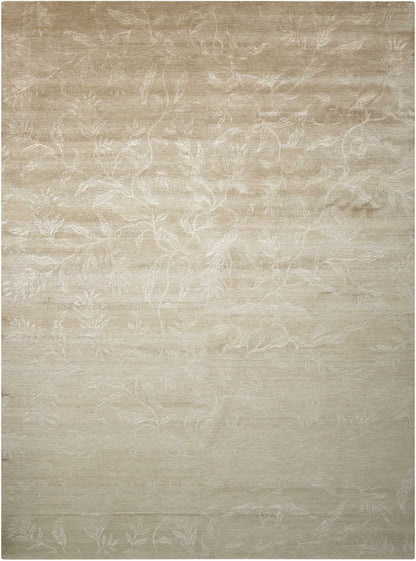 Nourison Home Silk Shadows SHA01 Light Green Contemporary Hand Knotted Rug