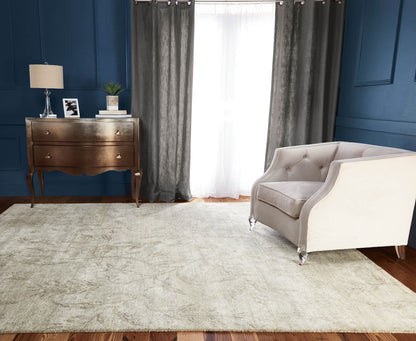 Nourison Home Silk Shadows SHA01 Light Green Contemporary Hand Knotted Rug